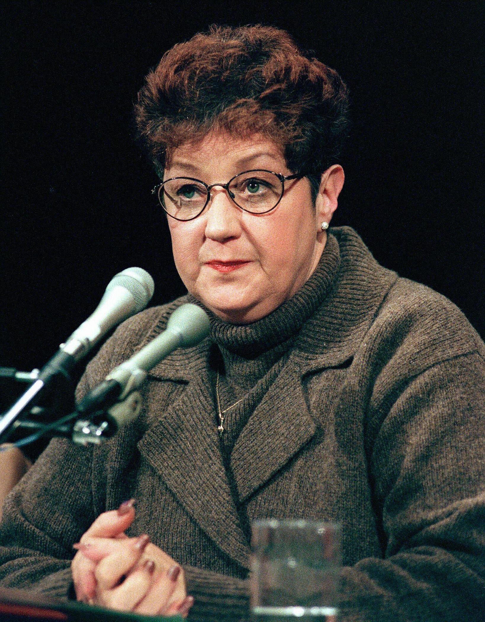 Norma McCorvey – AKA Jane Roe – testifying before a Senate Judiciary Committee during hearings on the 25th anniversary of Roe v Wade in 1998