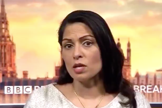 <p>The home secretary, Priti Patel, on BBC Breakfast</p>
