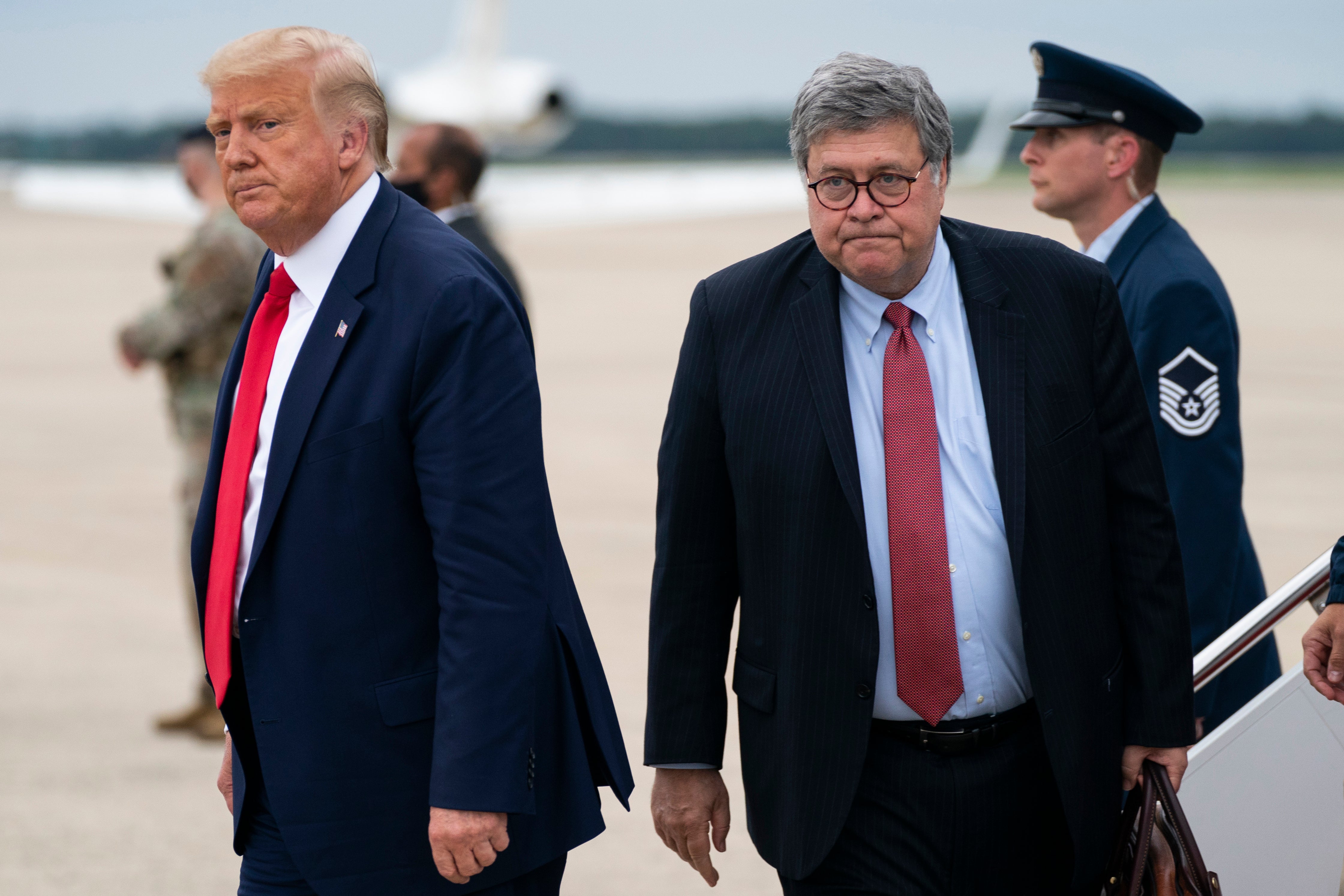 Donald Trump and Bill Barr in happier times