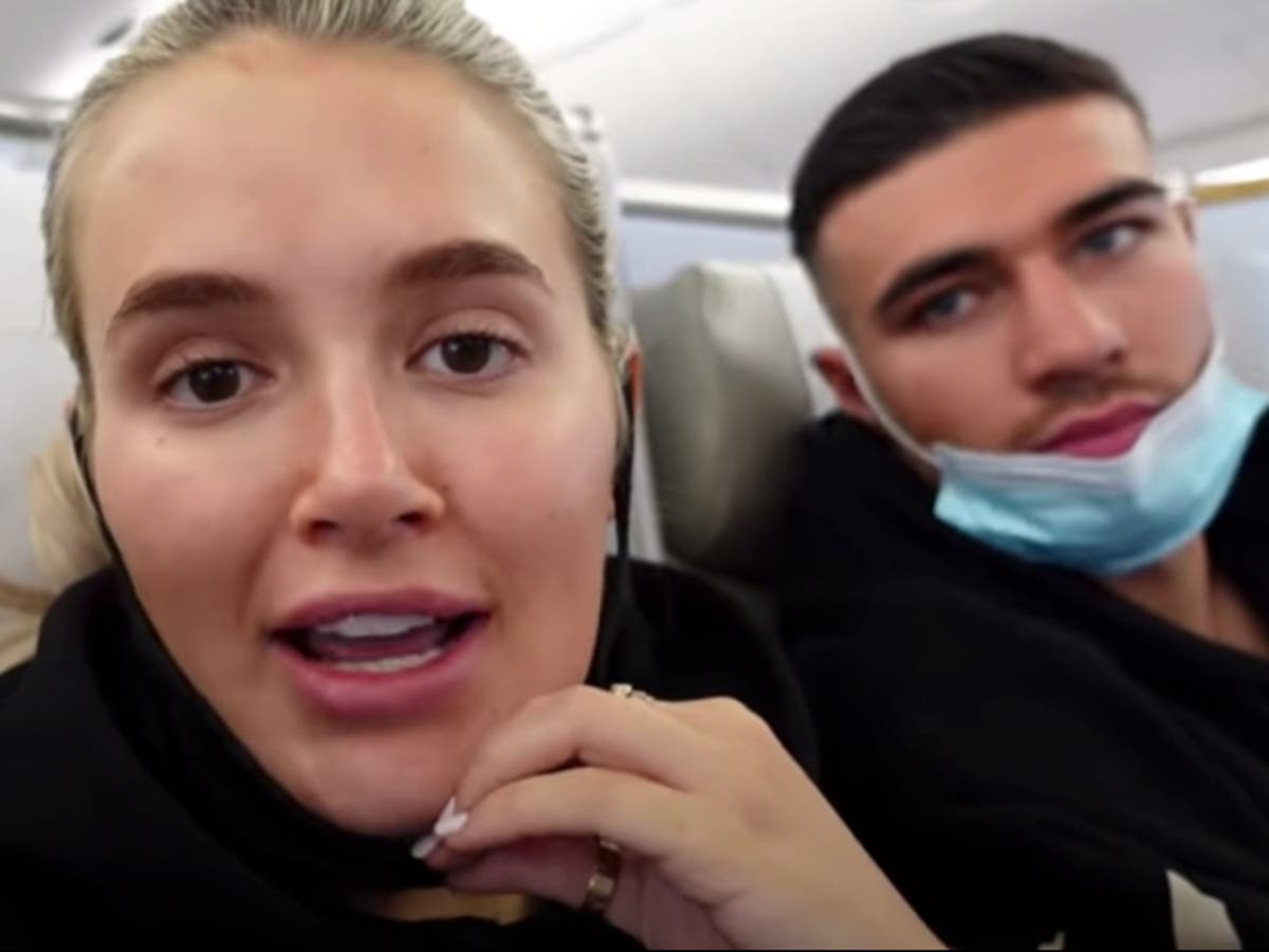 Molly-Mae Hague and Tommy Fury criticised for not wearing face masks