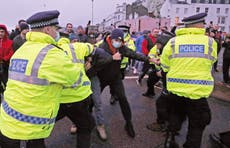 One arrested as angry lorry drivers clash with police in Dover