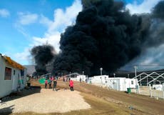 Fire breaks out at squalid migrant camp in Bosnia