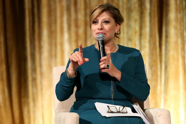 <p>Maria Bartiromo speaks onstage at Women's Forum Of New York Breakfast Of Corporate Champions on 7 November 2019 in New York City</p>