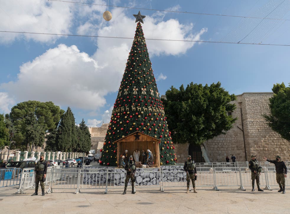 APTOPIX Palestinians Christmas