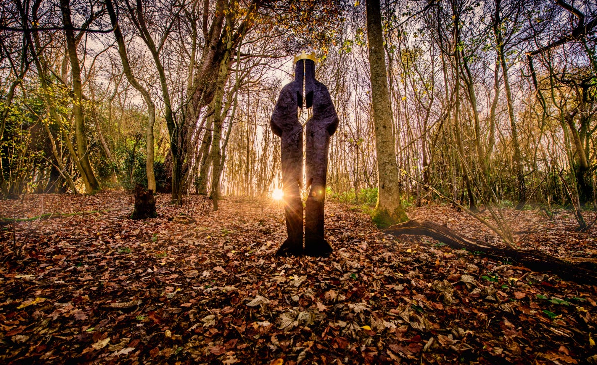 One of the sculptures on the 1066 Country Walk