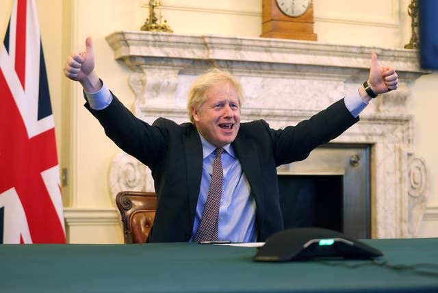 <p>Boris Johnson has celebrated the Brexit deal</p>