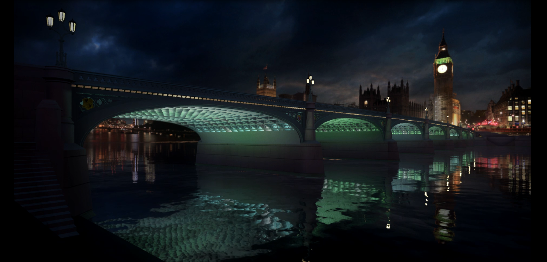 What Westminster Bridge will look like once the lights are installed