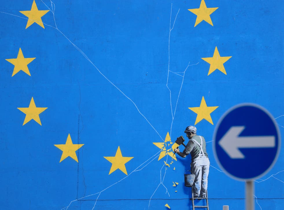 A Brexit-inspired mural by artist Banksy in Dover (Gareth Fuller/PA Wire)