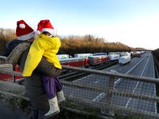 Thousands of lorry drivers spending Christmas Day stuck at border