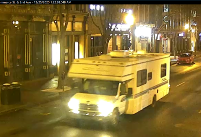 Law enforcement has identified an RV connected to a mysterious explosion in downtown Nashville on Christmas morning.
