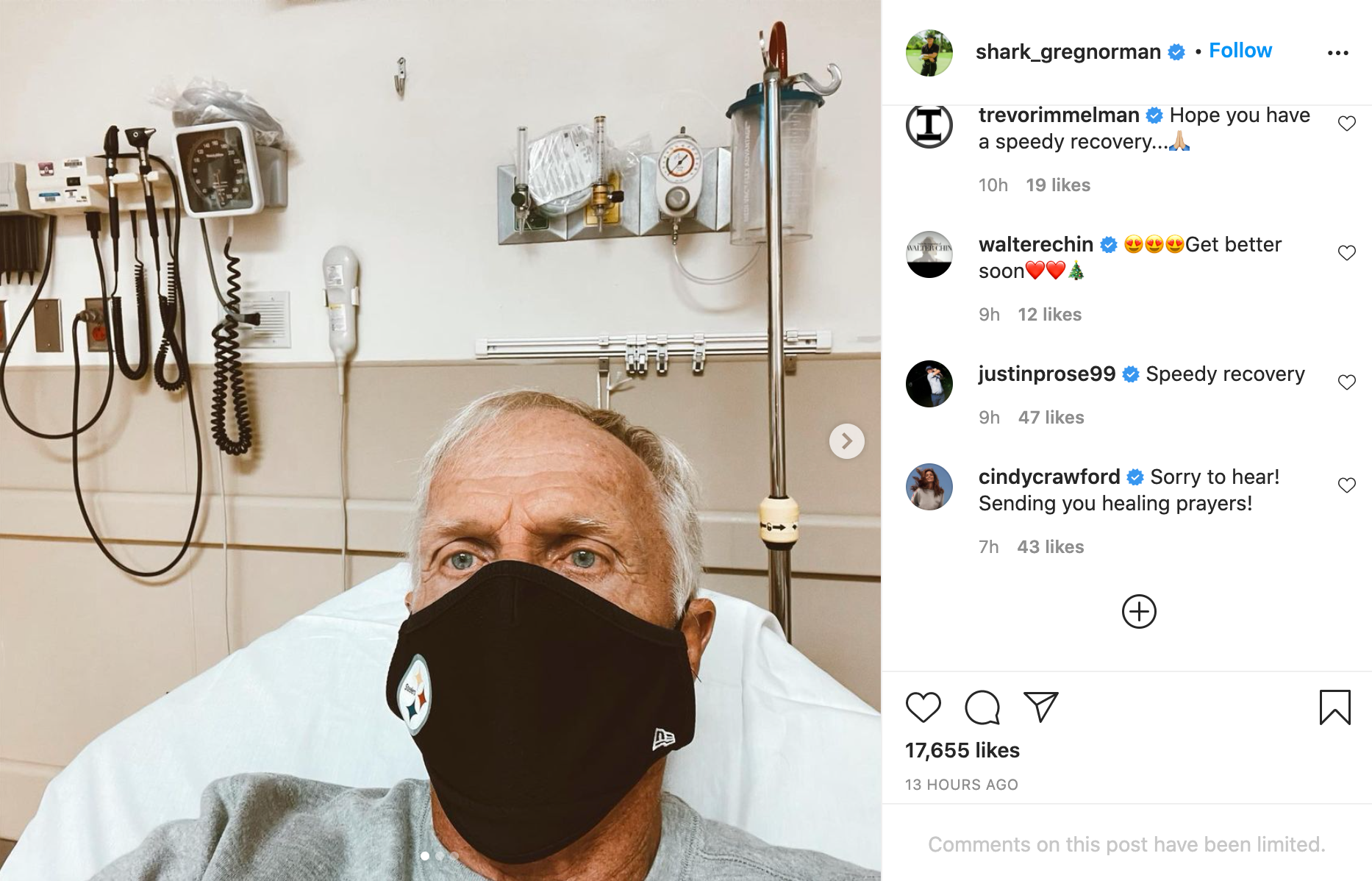 Greg Norman: Australian golfer in hospital with Covid