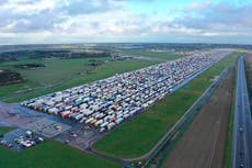 Manston airport lorry park now cleared after Christmas travel chaos