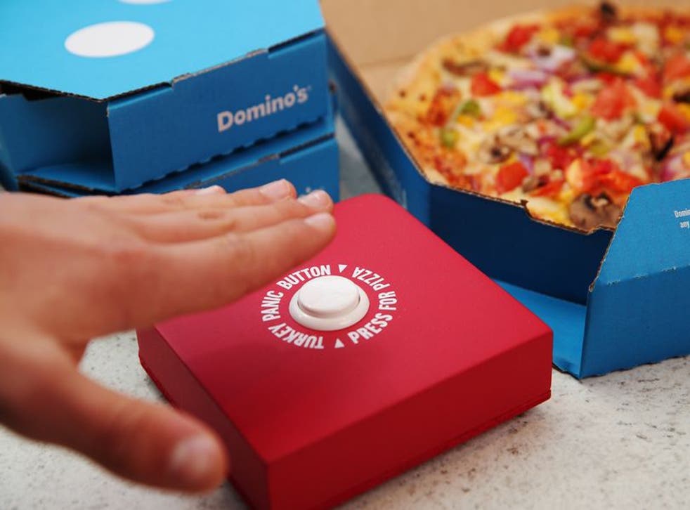 Domino S Launches Press For Pizza Button Service For People Bored Of Christmas Leftovers The Independent Dominos Pizza Christmas Eve 2021 Hours
