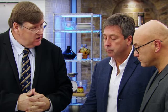 Chales Campion with John Torode and Gregg Wallace