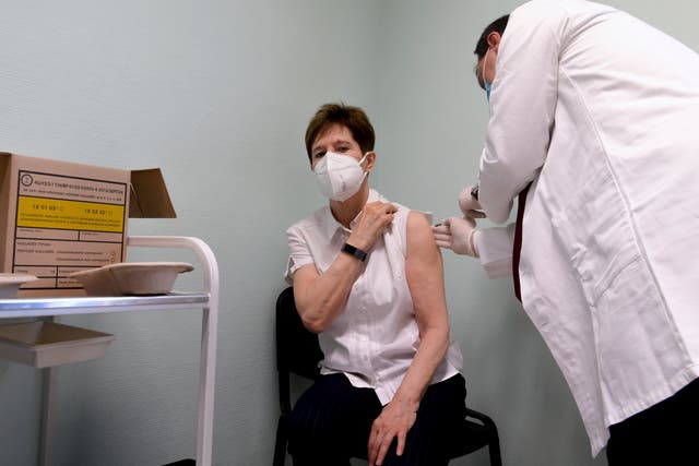 <p>Hungary began vaccinating people on Saturday</p>