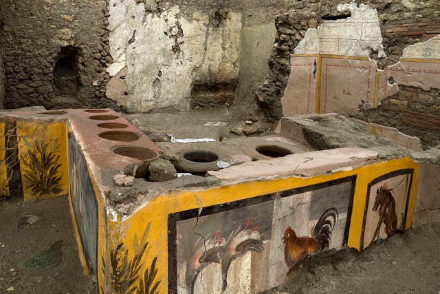 <p>Part of the ancient fast food counter had been dug up in 2019 during restoration efforts</p>