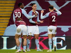 Ten-man Aston Villa outclass Crystal Palace to move into top six