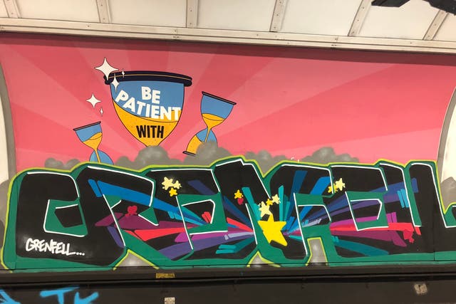 <p>Graffiti which was discovered on the Victoria and Bakerloo line platforms at Oxford Circus station on Boxing Day</p>