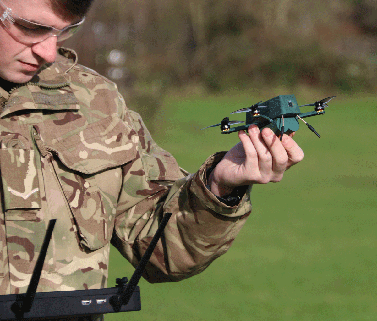 The nano drone weighs 196g, can fly at up to 50mph and has a range of more than a mile