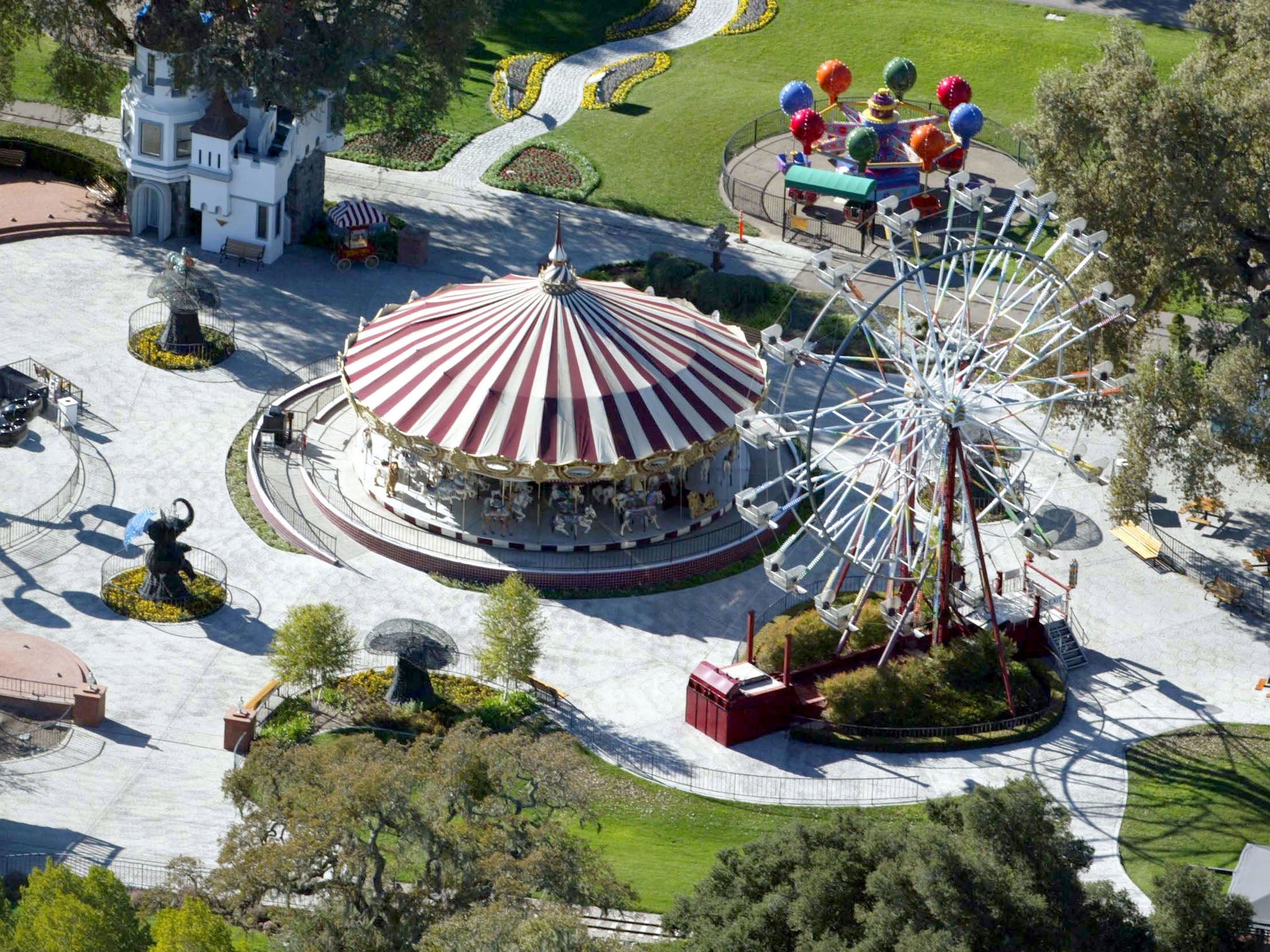 The outdoor fairground at Neverland