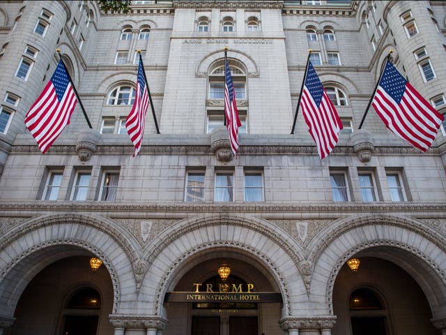<p>The Trump International Hotel, Washington is pictured before its grand opening on 26 October 2016 in Washington, DC</p>