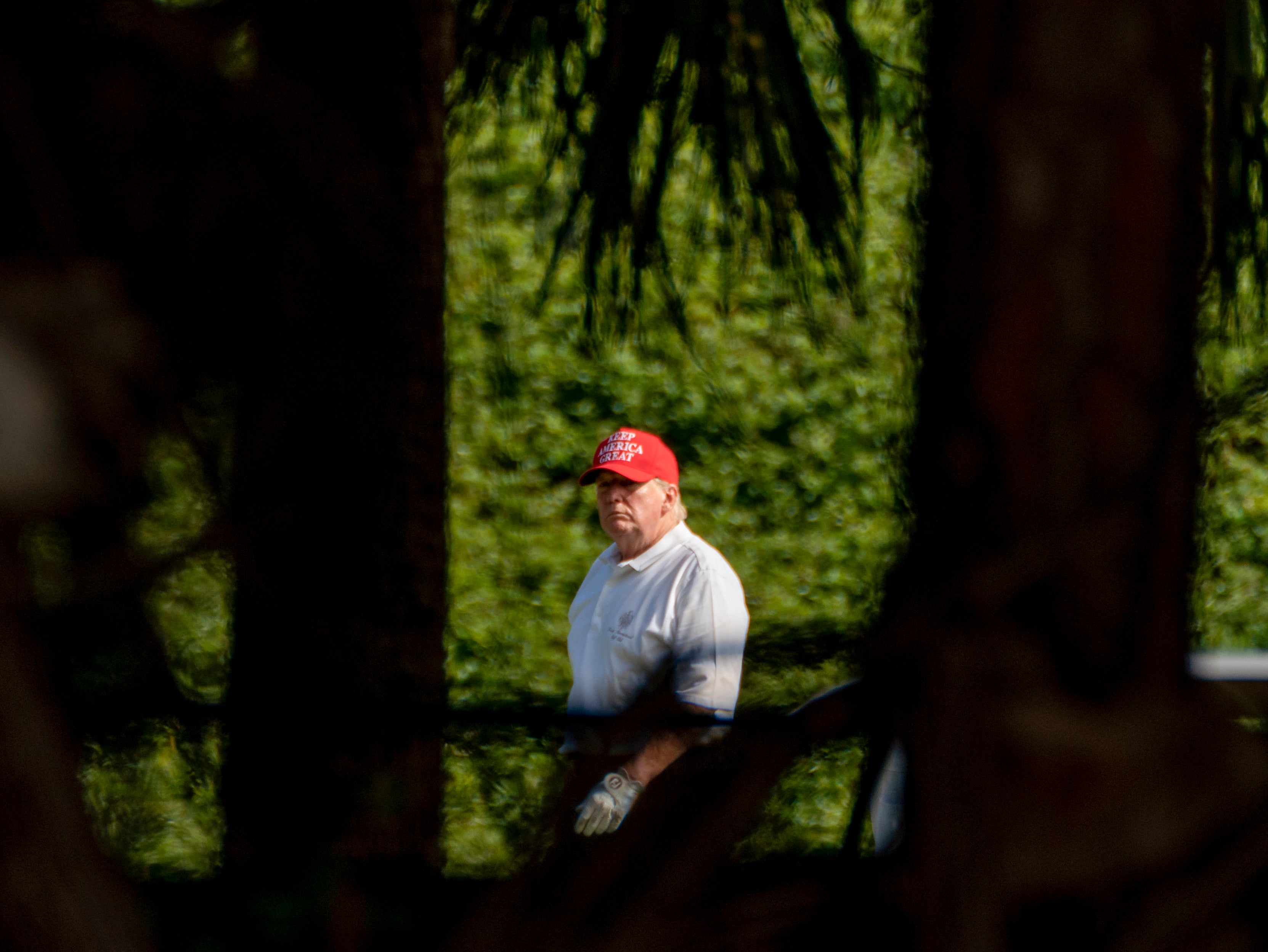 Donald Trump on the golf course in Florida