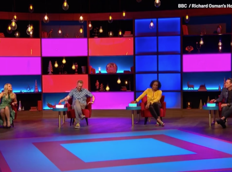<p>Contestants on Osmond’s House of Games Night</p>