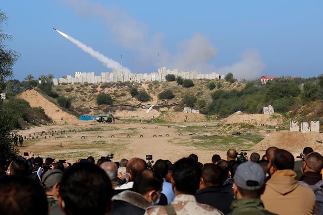Palestinians Gaza Drill