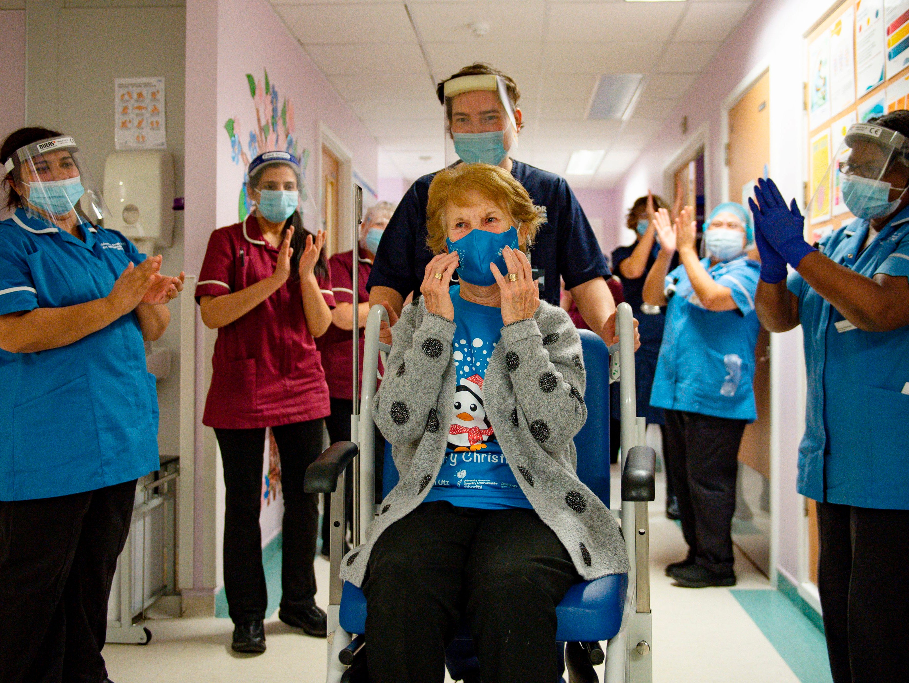 Covid vaccine: Margaret Keenan receives second dose of Pfizer jab