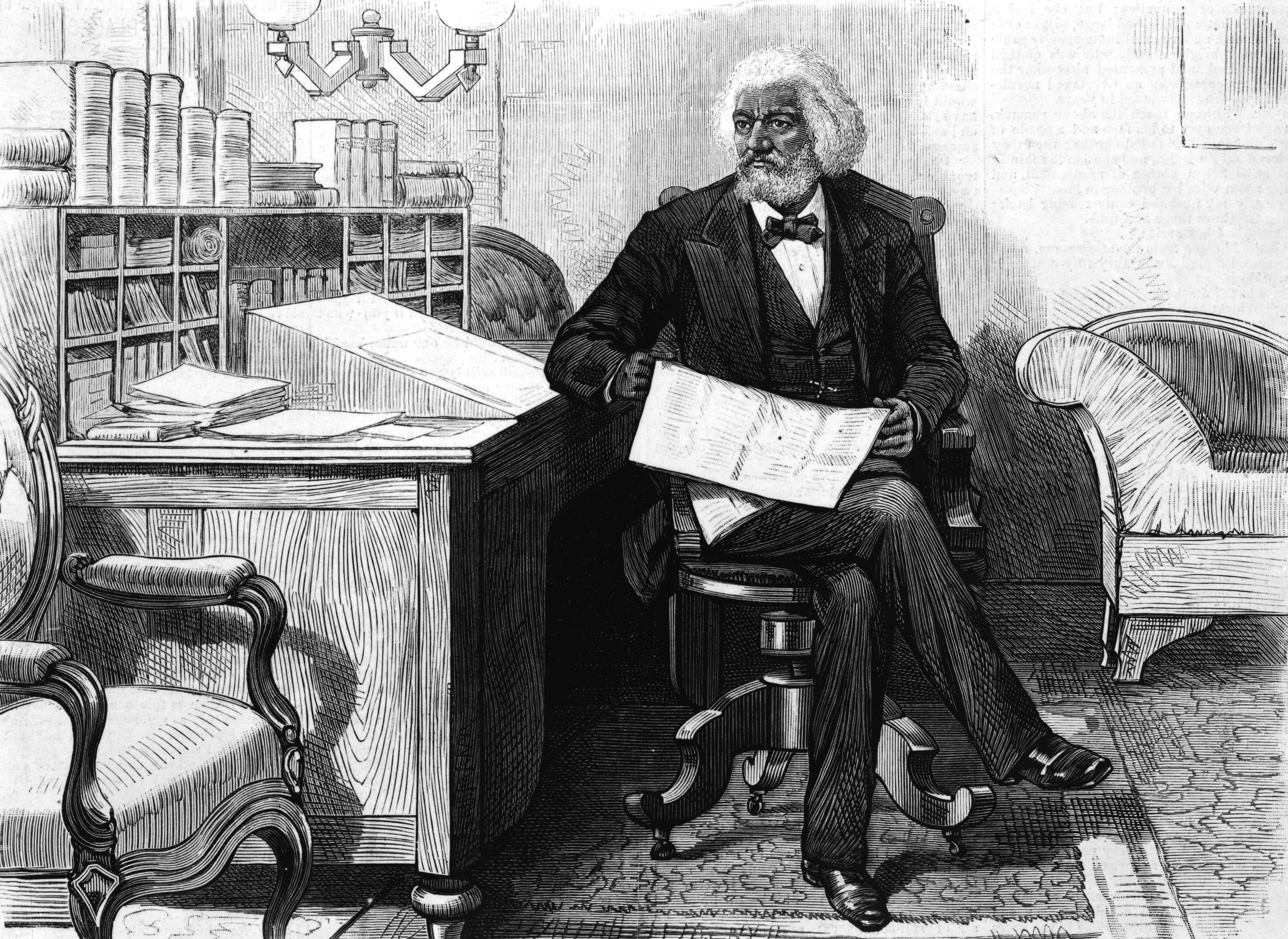 After escaping slavery, Frederick Douglass worked with the abolitionist movement, working to allow black Americans to enlist in the army during the civil war