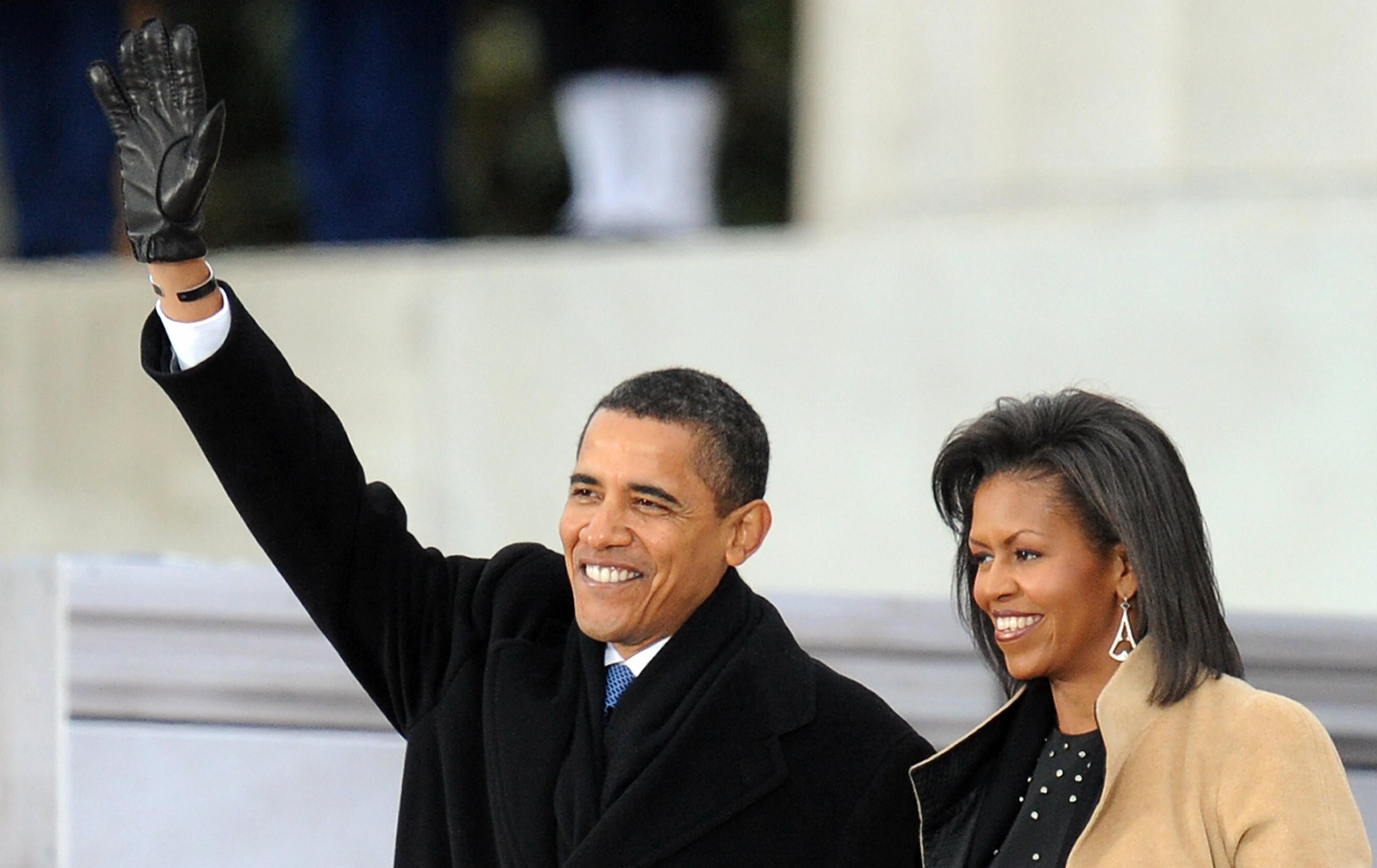 Barack and Michlle Obama during his inauguration in 2009
