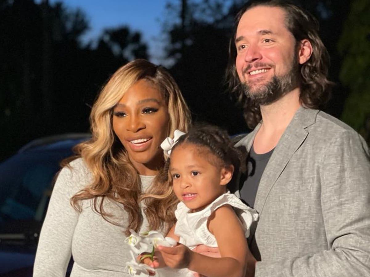 Serena Williams' husband shares family photo with daughter Olympia | The  Independent