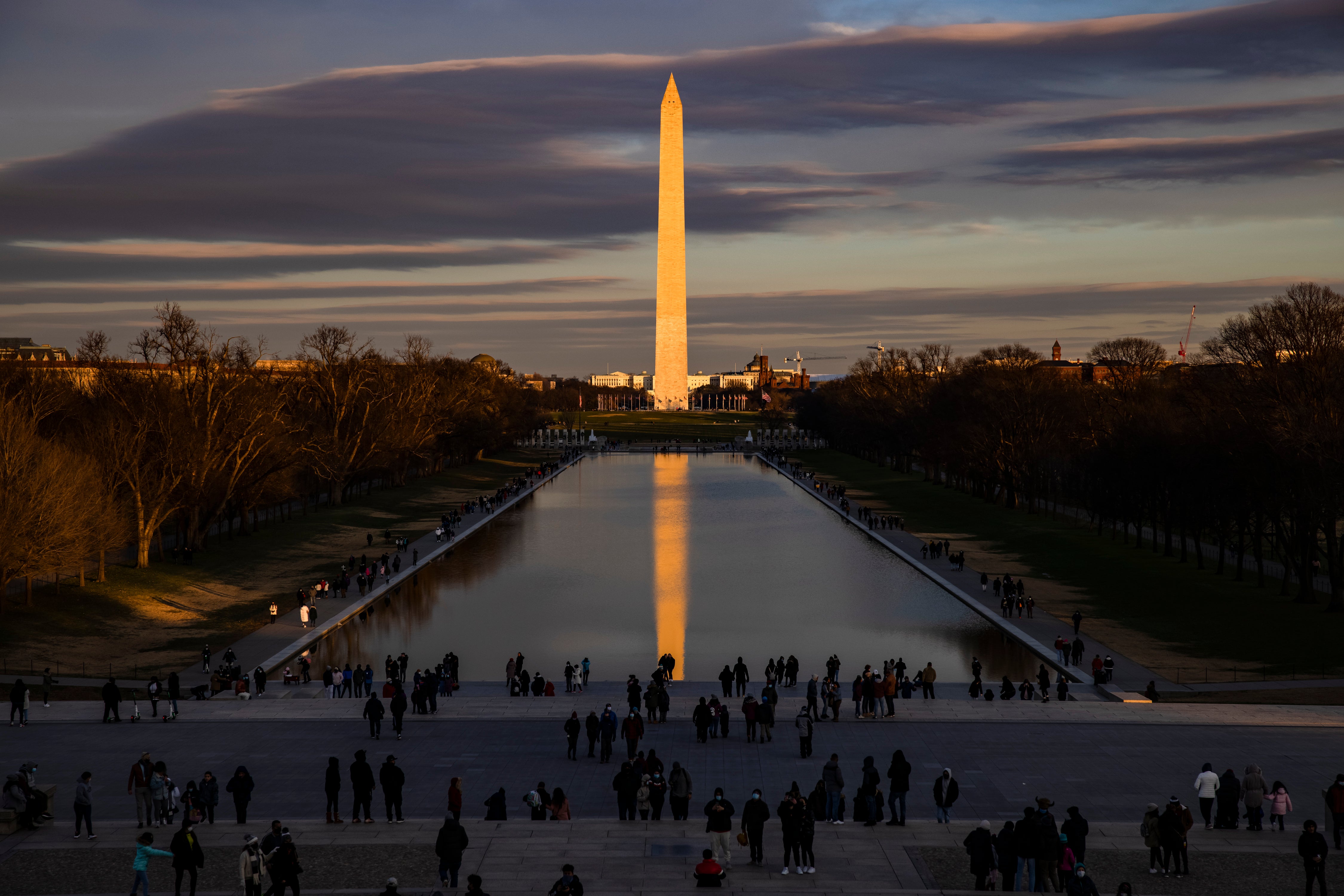 The area around the reflecting pool between the Lincoln Memorial and the Washington Monument will be illuminated in memory of the victims of the coronavirus pandemic