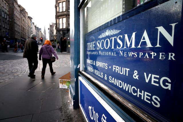 <p>The Scotsman newspaper, one of the titles owned by JPI Media, which has now struck a deal to be taken over by National World</p>