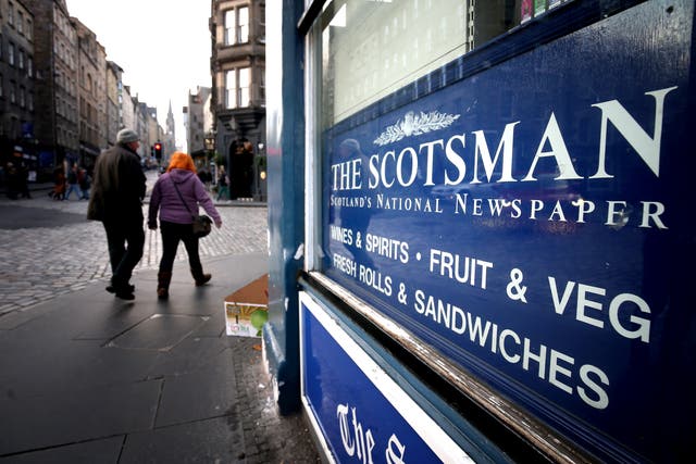 <p>The Scotsman newspaper, one of the titles owned by JPI Media, which has now struck a deal to be taken over by National World</p>