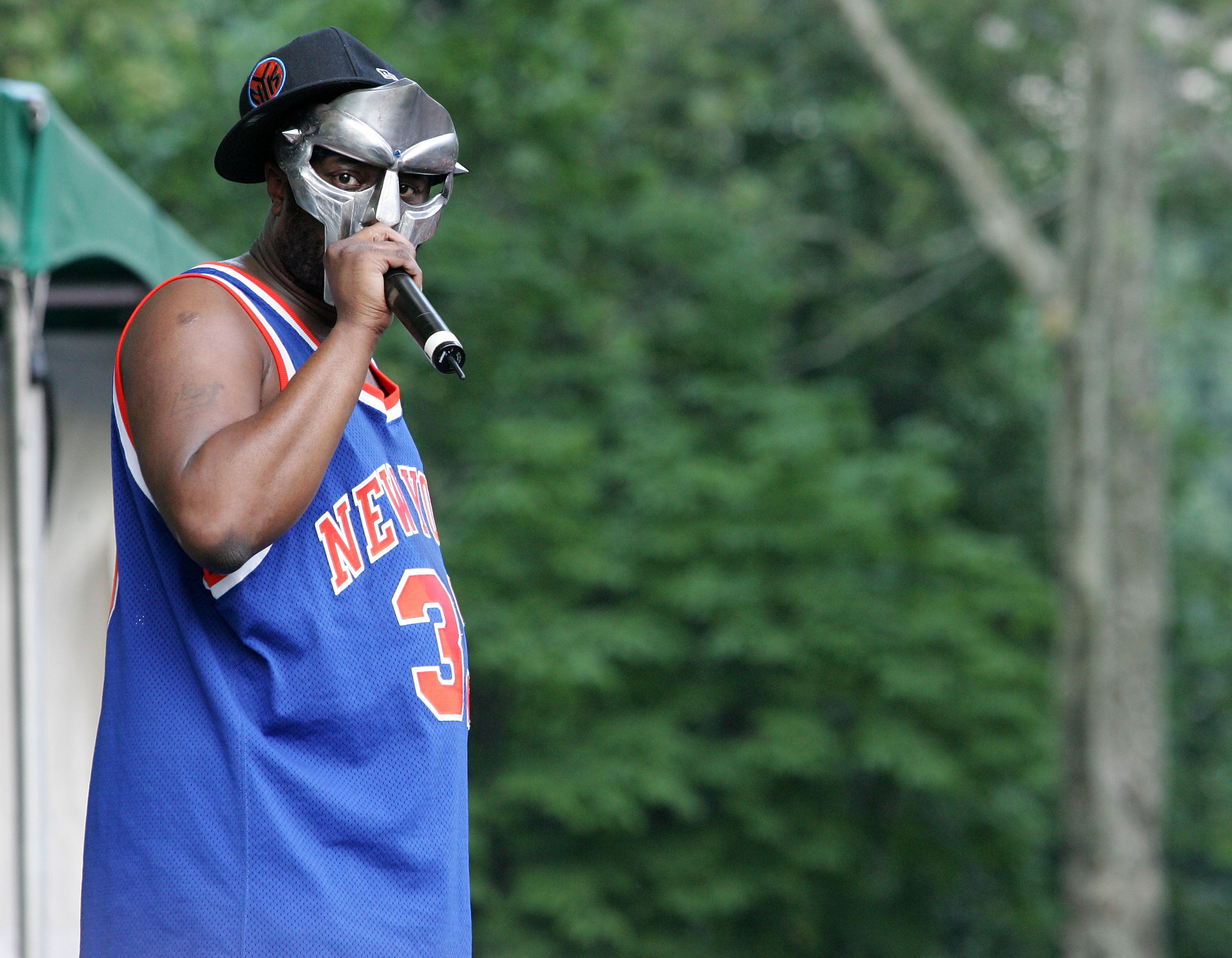 File Rapper Mf Doom performs at a benefit concert for the Rhino Foundation at Central Park's Rumsey Playfield in 2005