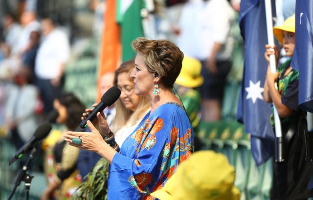 <p>File Image: The Australian national anthem is sung during day one of the Second Test match between Australia and India at Melbourne Cricket Ground on December 26, 2020</p>