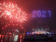 London’s New Year light show pays tribute to NHS, Captain Tom and BLM