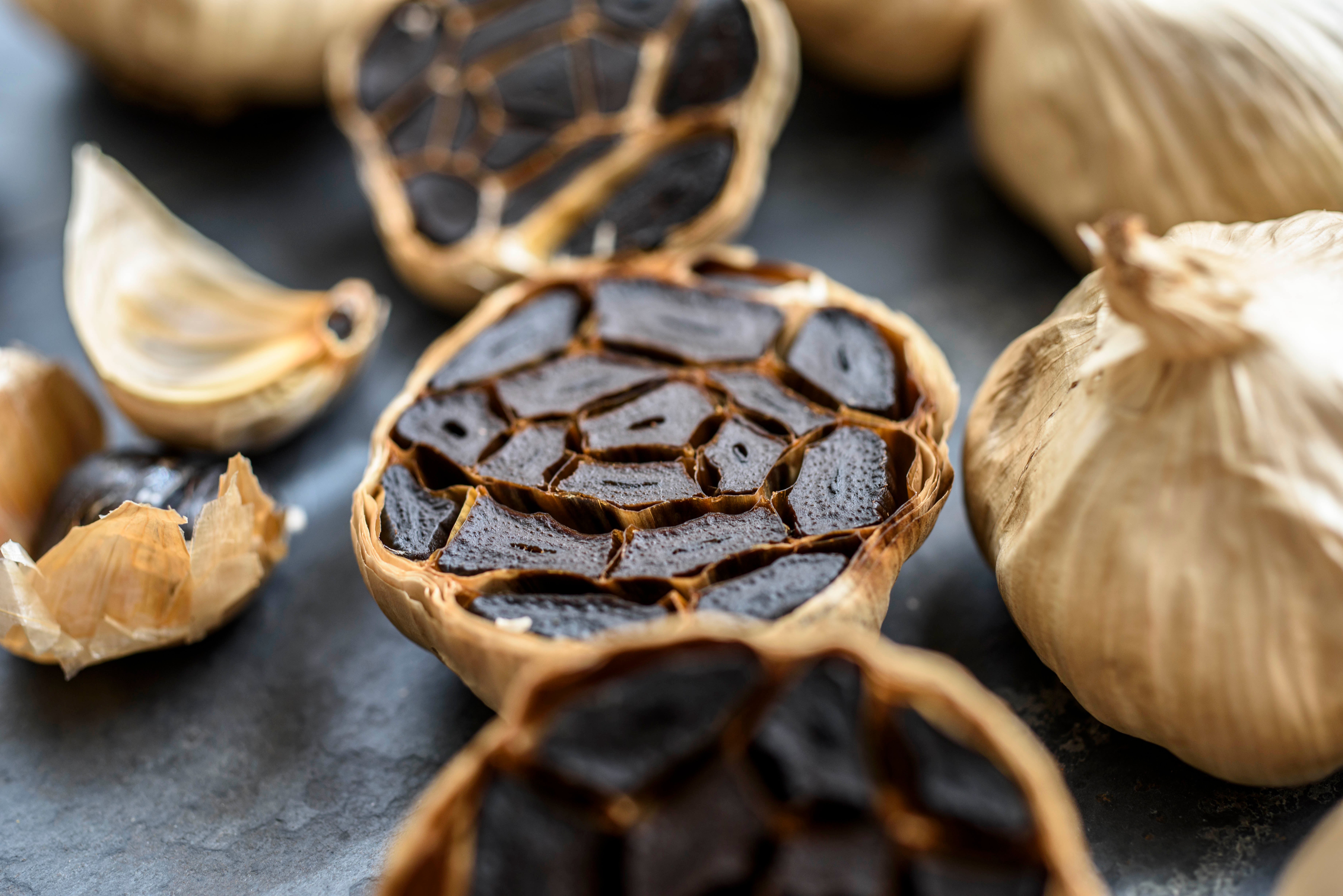 Black garlic is known for its distinctive colour and taste