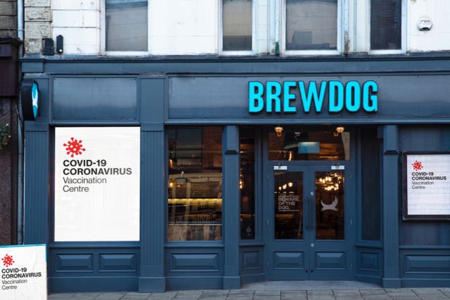 Mock-up of BrewDog bar as vaccination centre tweeted by co-founder James Watt