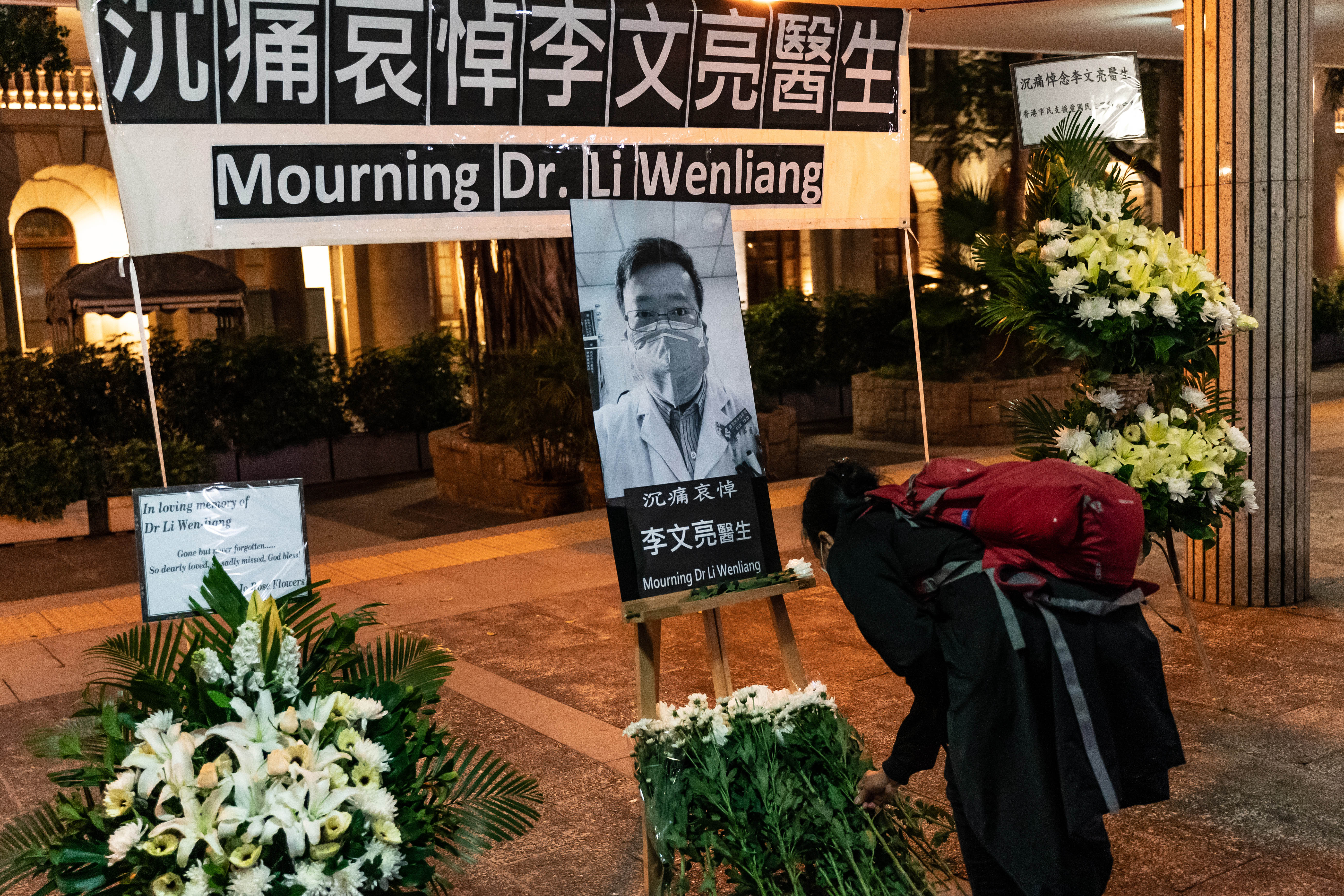 A vigil in Hong Kong for Li Wenliang, a doctor who alerted colleagues