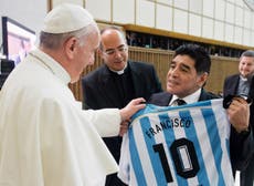 Pope labels Maradona a ‘poet on the pitch’ and condemns doping cheats