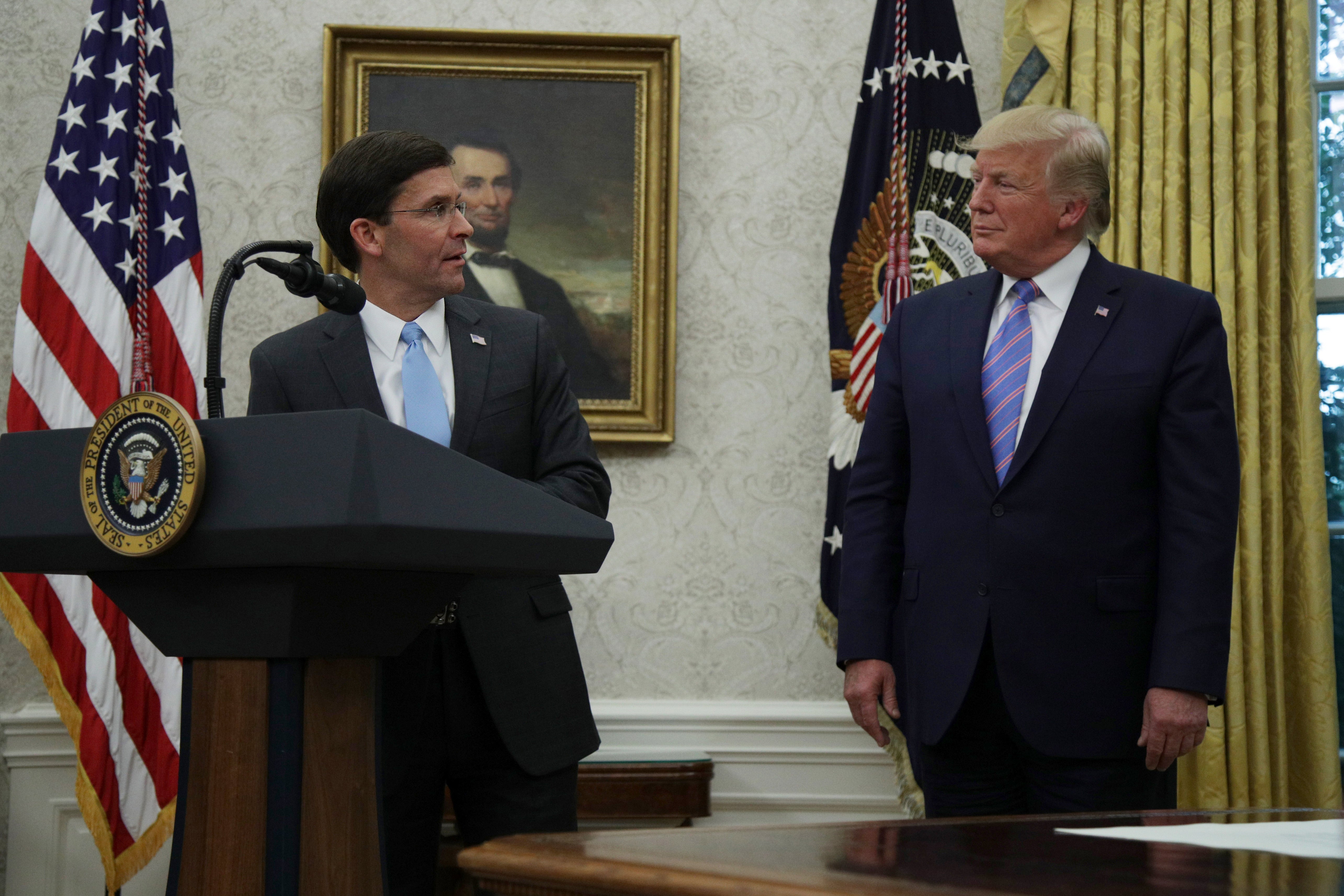 Mark Esper was among those who signed the op-ed denouncing Donald Trump