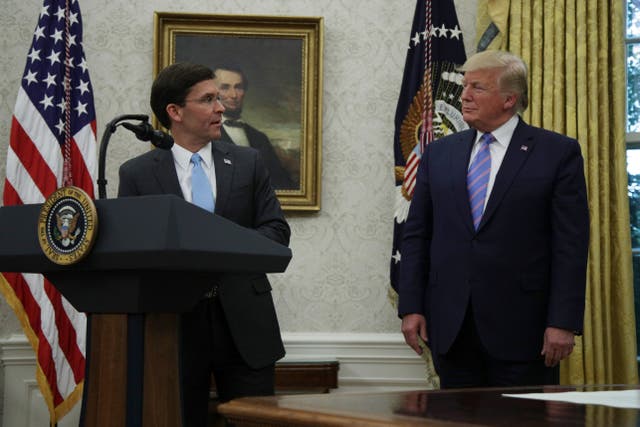 <p>Mark Esper was among those who signed the op-ed denouncing Donald Trump</p>
