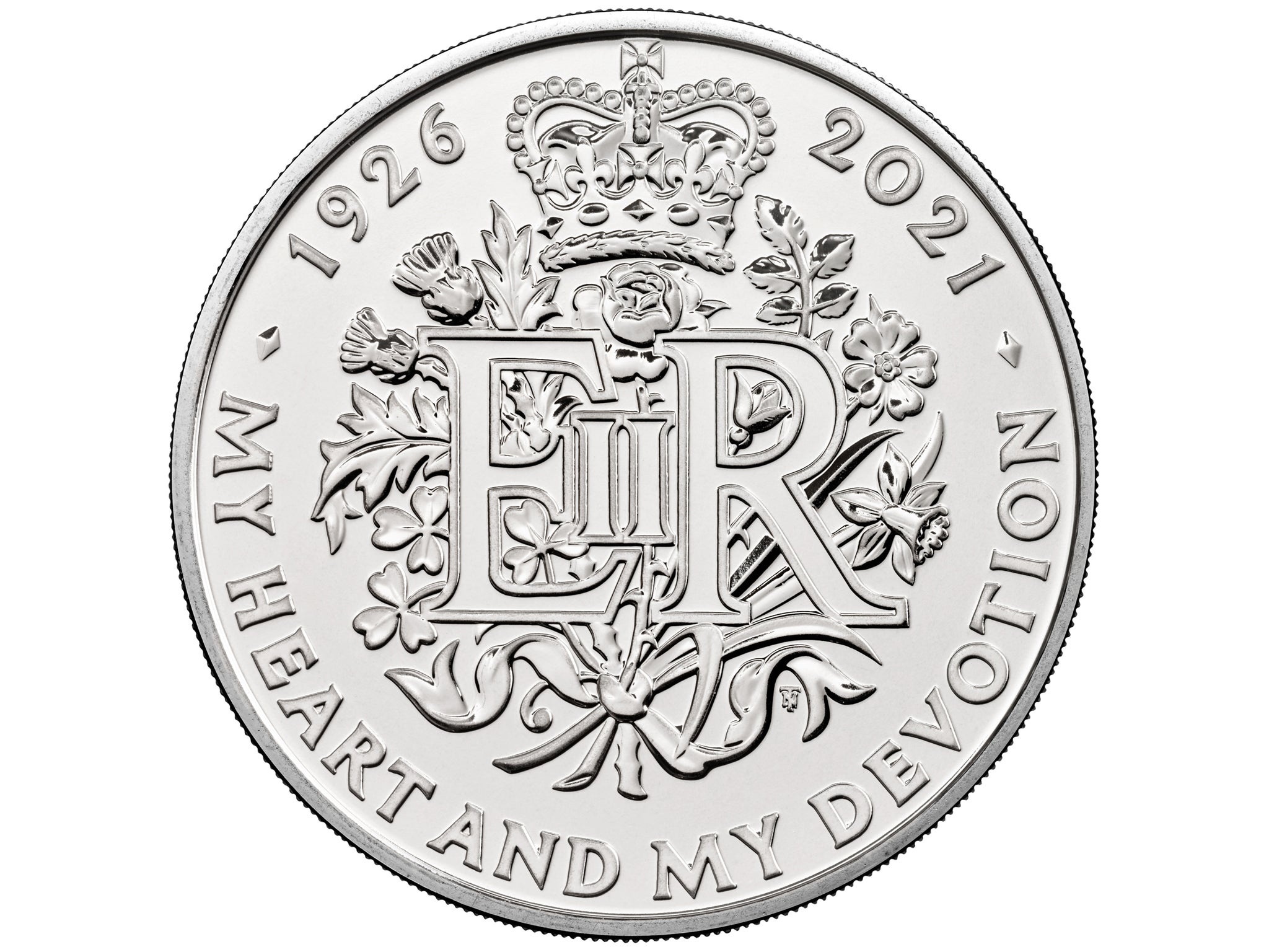 The new £5 coin to commemorate the Queen’s 95th birthday