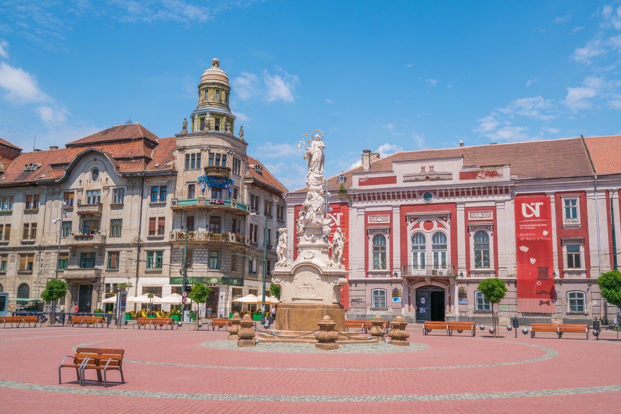Liberty Square in Timișoara