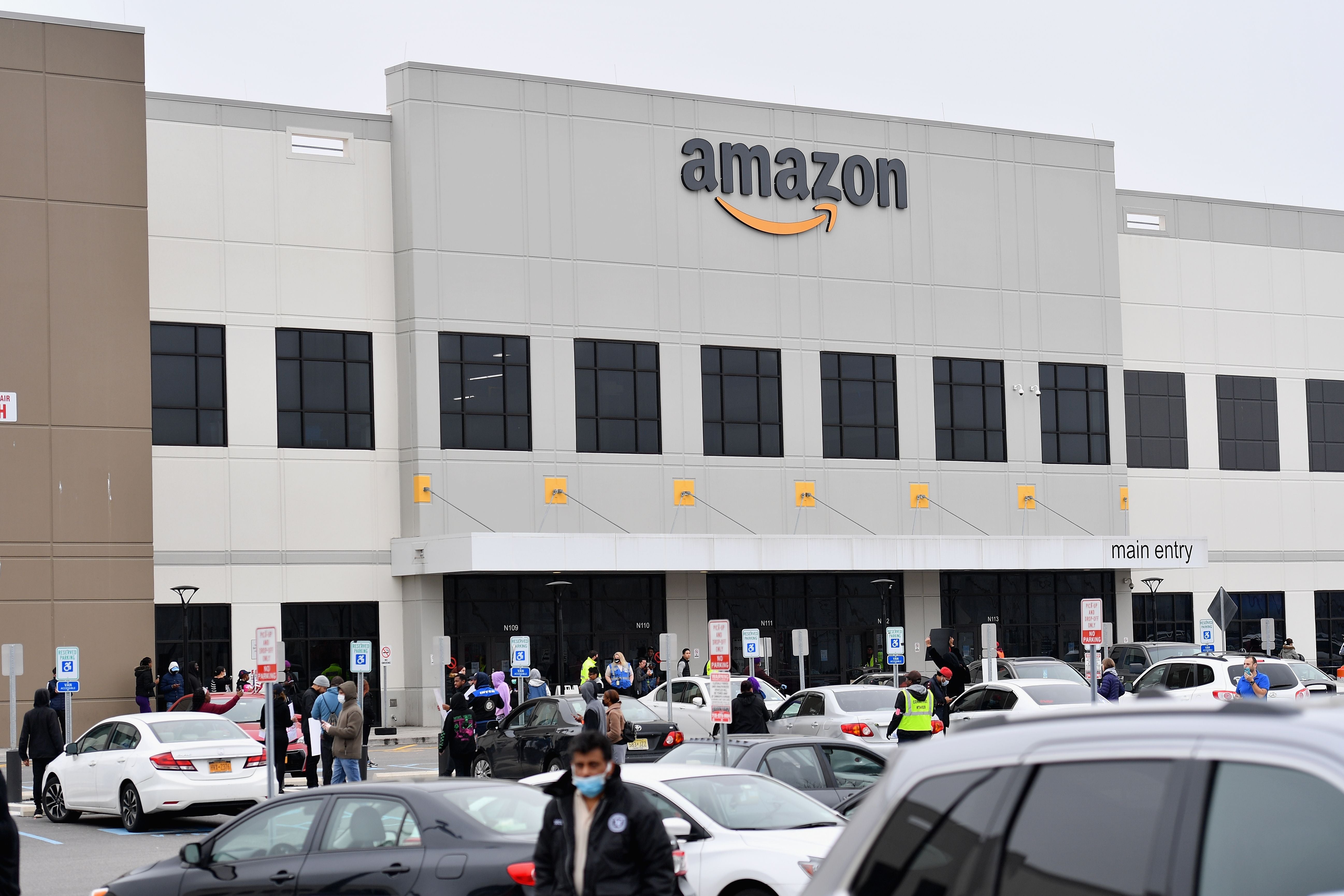 Amazon workers at the Staten Island warehouse strike
