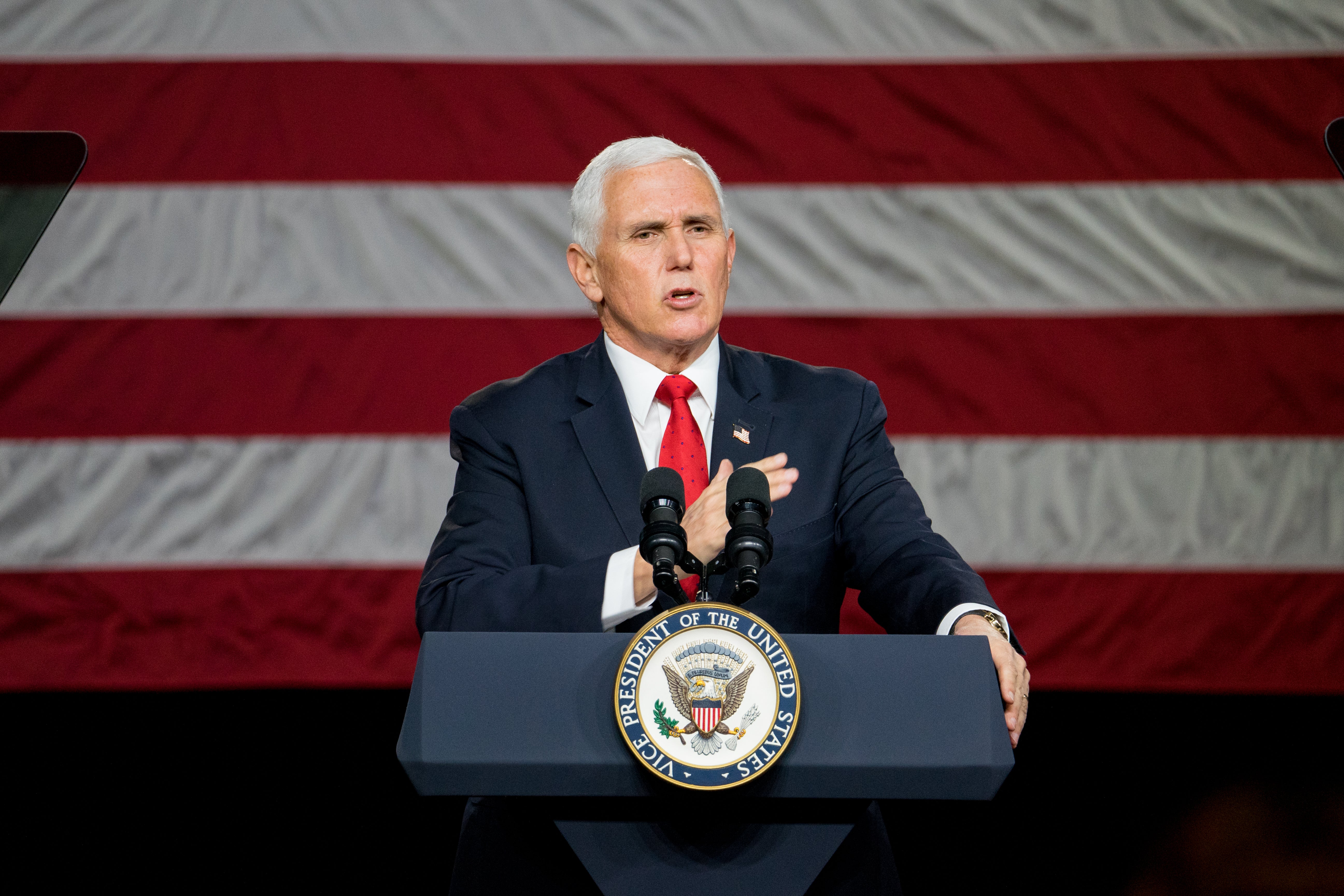 Vice President Mike Pence speaks in Georgia to campaign for the Senate runoff&nbsp;
