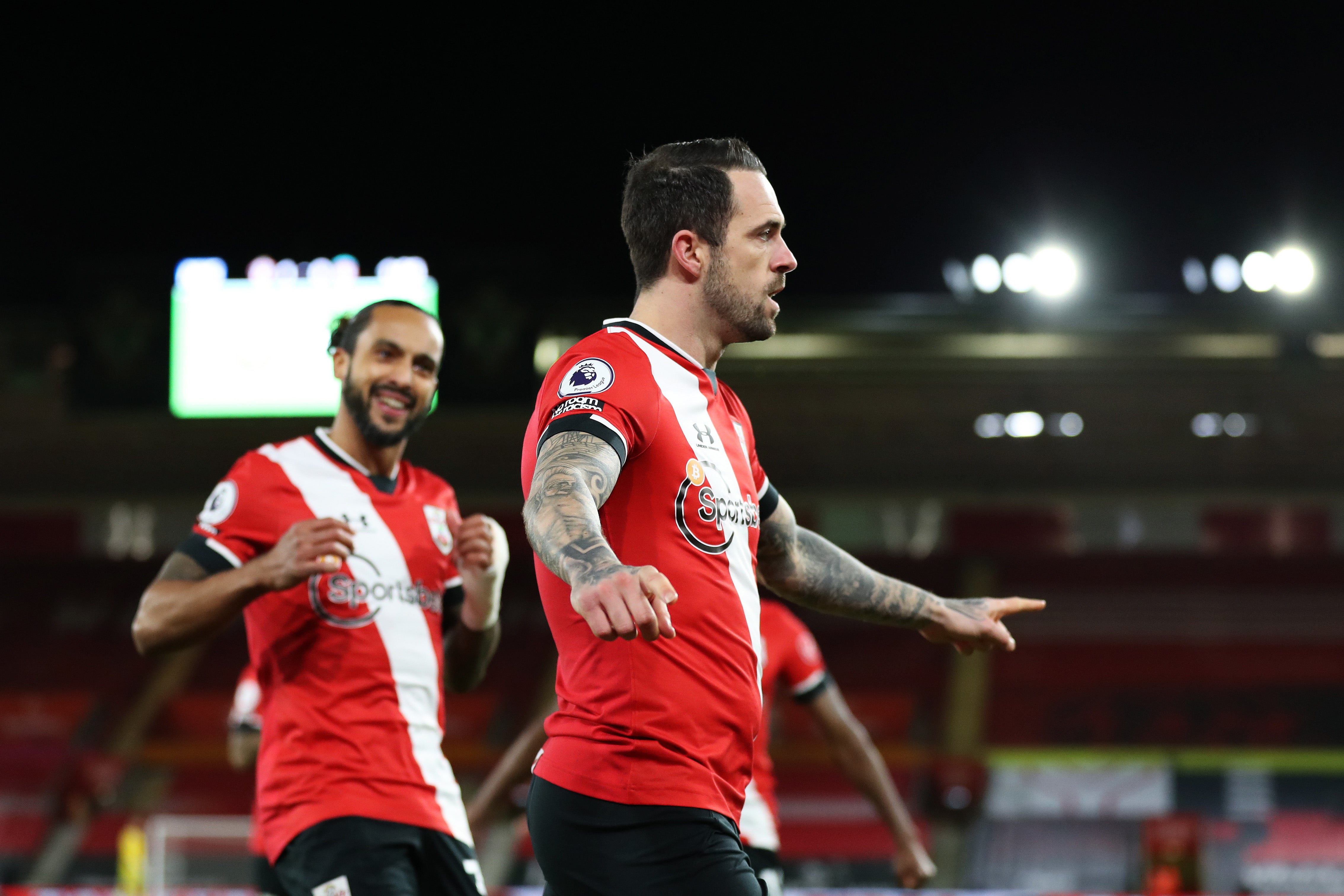 Danny Ings celebrates his early goal