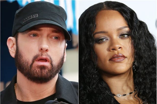 <p>Eminem y Rihanna colaboraron en el gran éxito de 2010 "Love the Way You Lie".</p>